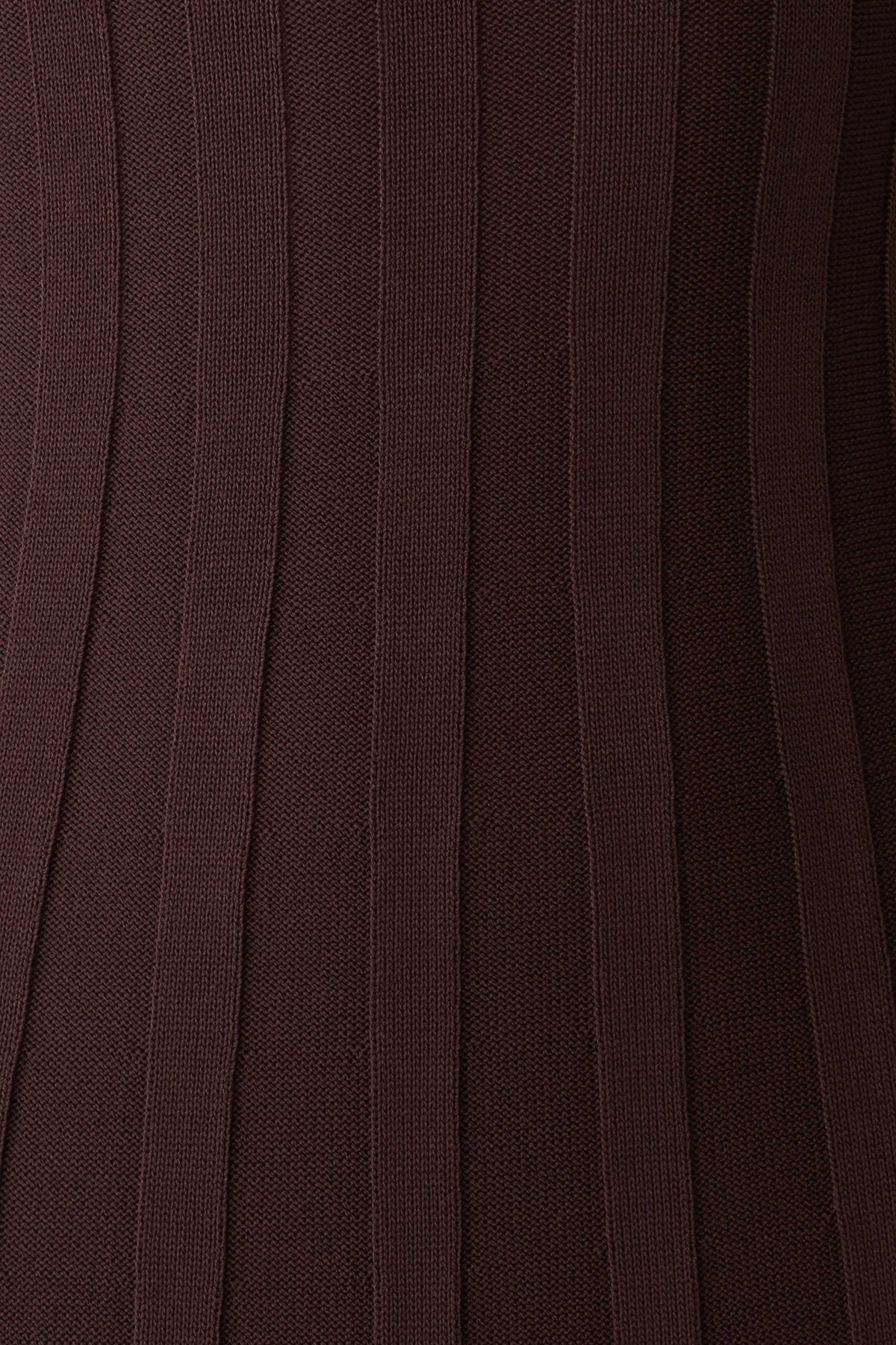 Pia Ribbed Strapless Maxi Dress - Chocolate