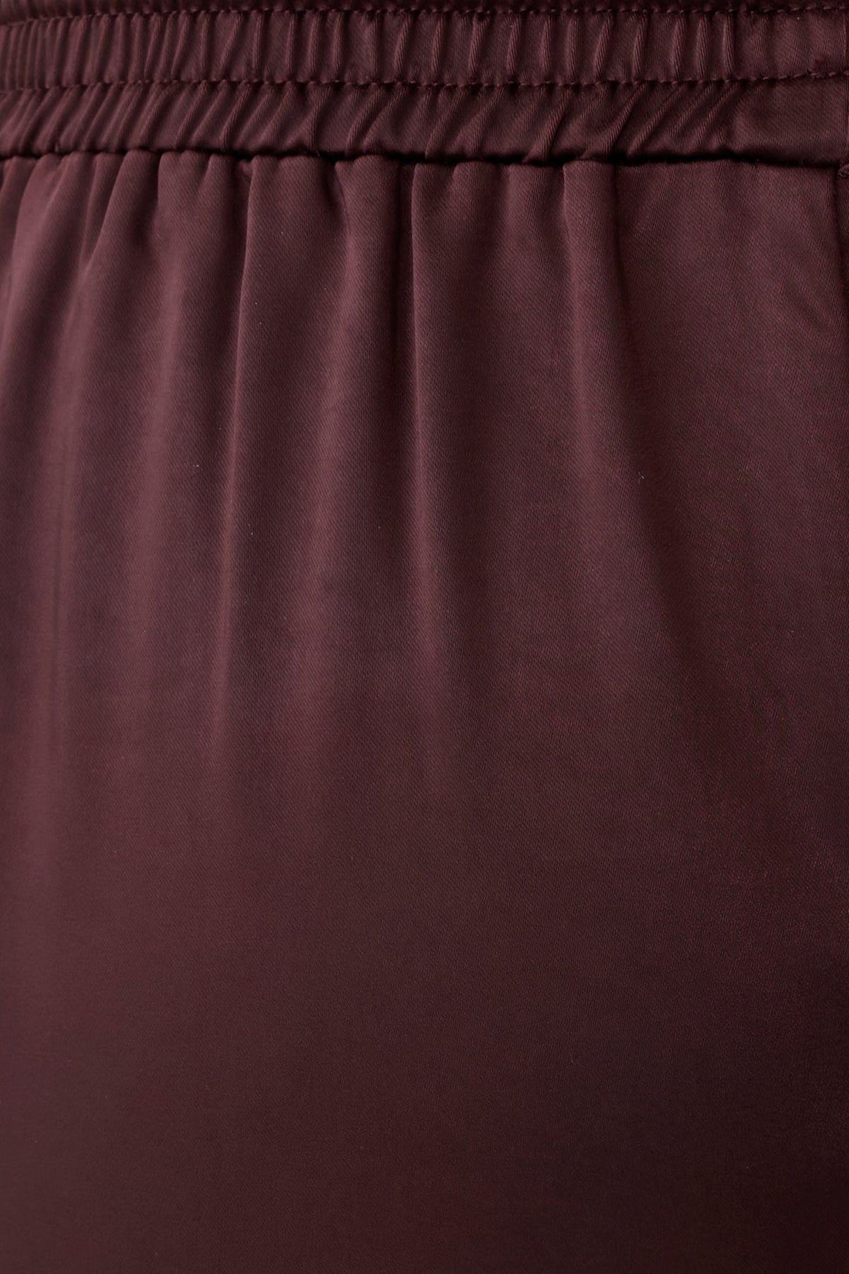 Danica Straight Leg Satin Pants - Mahogany
