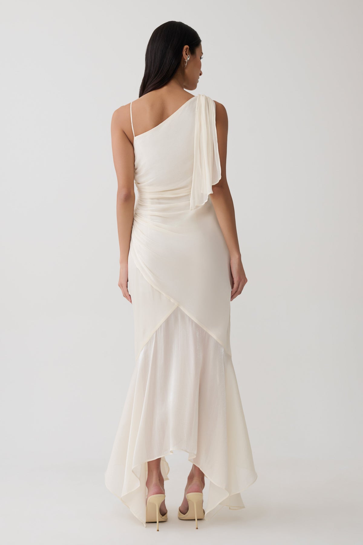 Edith Draped Maxi Dress - Ivory