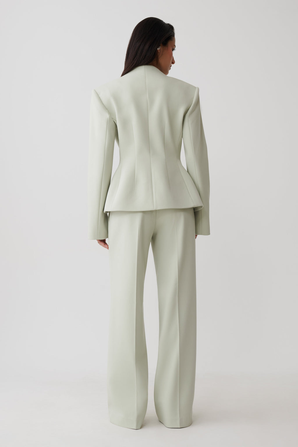 Katherine Suiting Straight Leg Pants - Sage