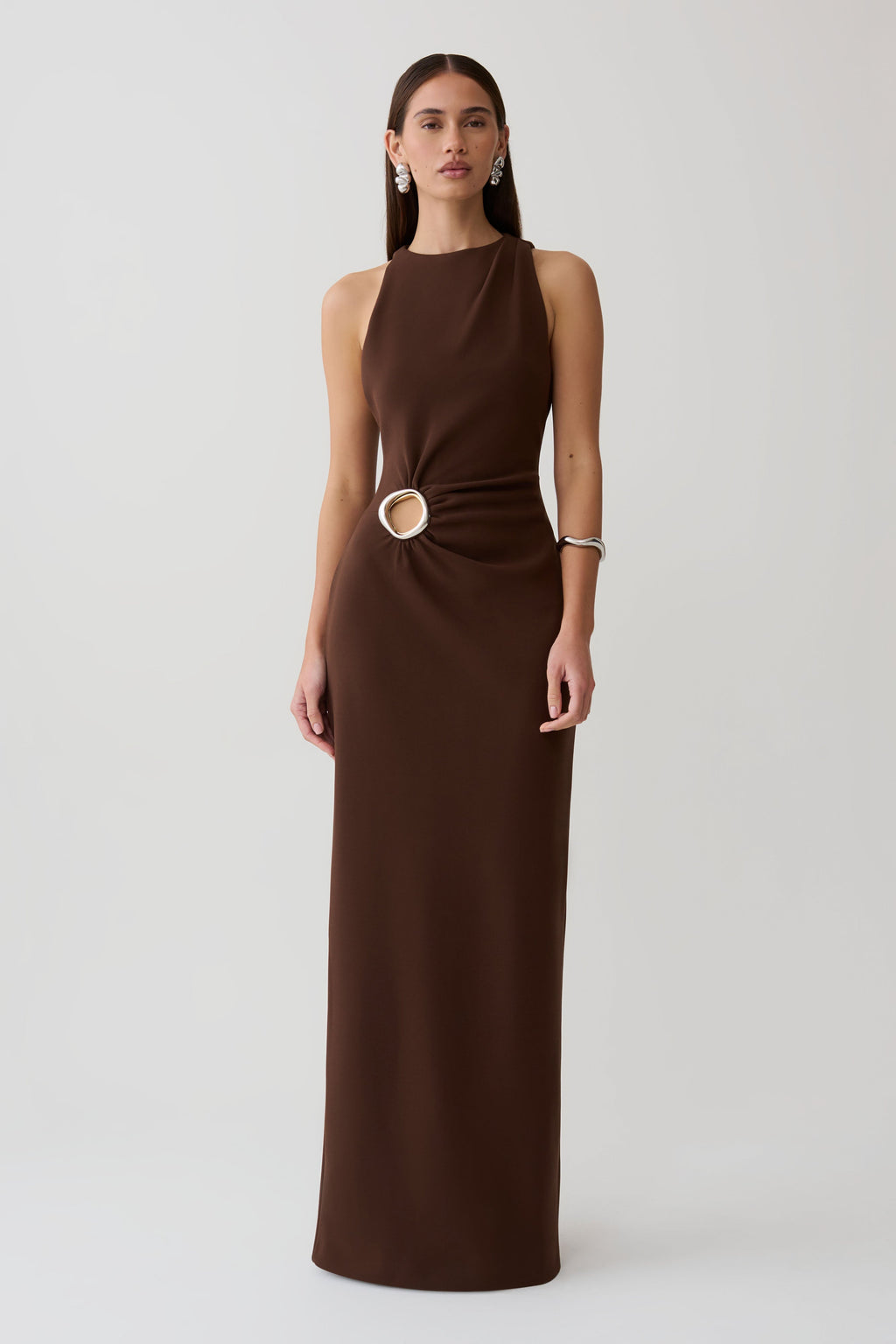 Maylin Hardware Maxi Dress - Dark Chocolate