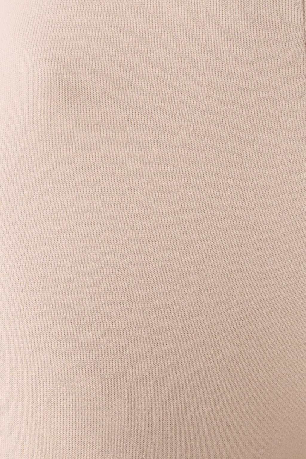 Blaine Knit Cuffed Wide Leg Pants - Oat Marle