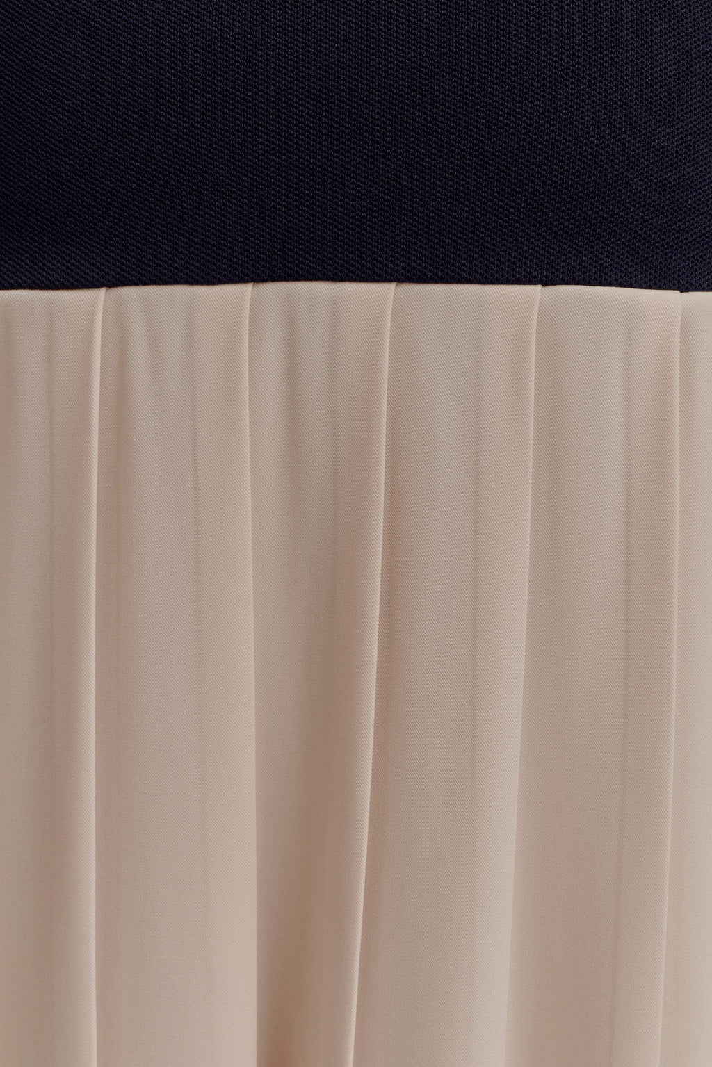 Presley Contrast Knit Off Shoulder Maxi Dress - Navy And Cream