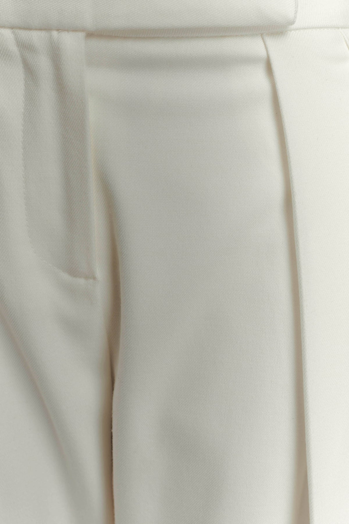 Penelope Pleated High Waisted Pants - Ivory