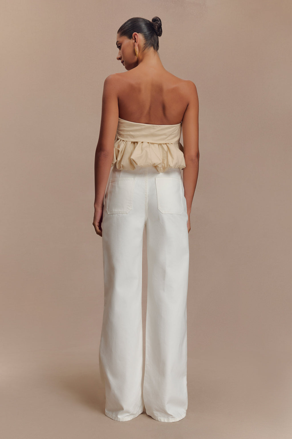 Caitlin Mid Rise Denim Jeans - White