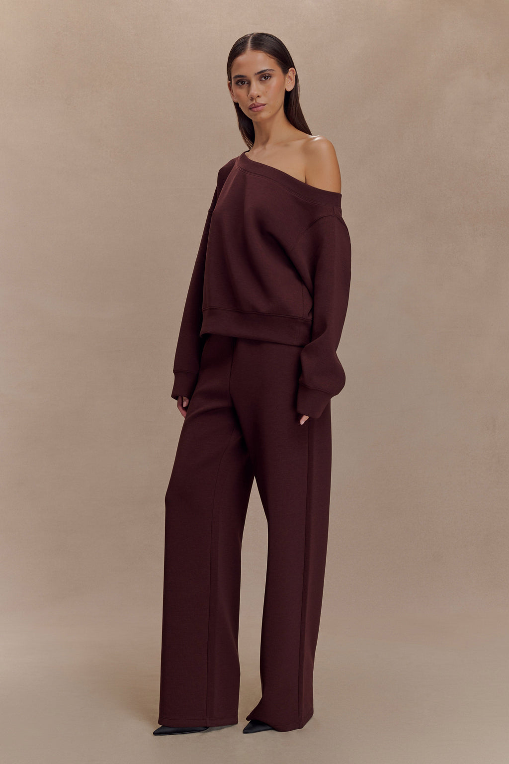 August Straight Leg Jogger - Chocolate
