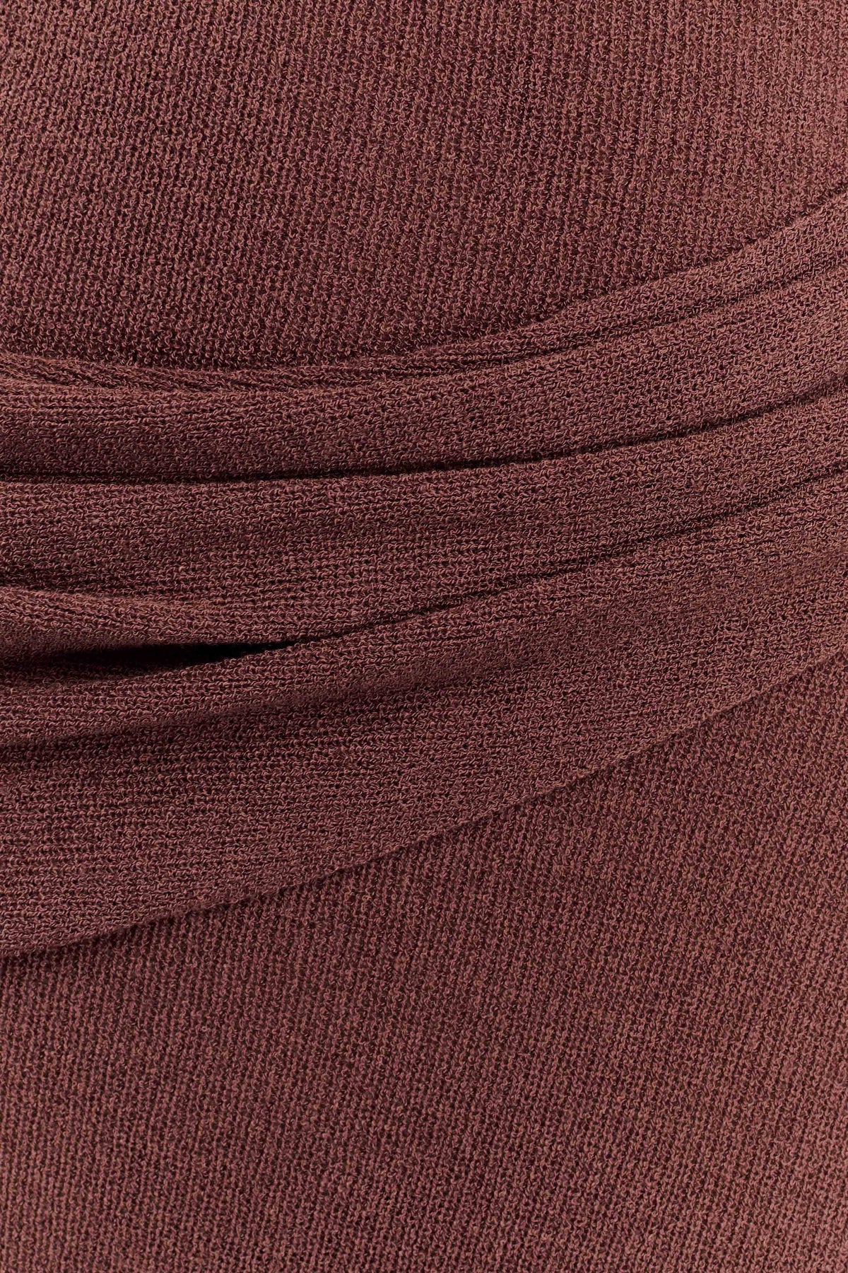 Alexius One Shoulder Knit Maxi Dress - Nutmeg
