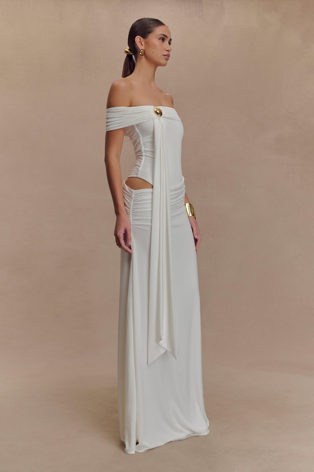 Oliver Slinky Maxi Dress - White