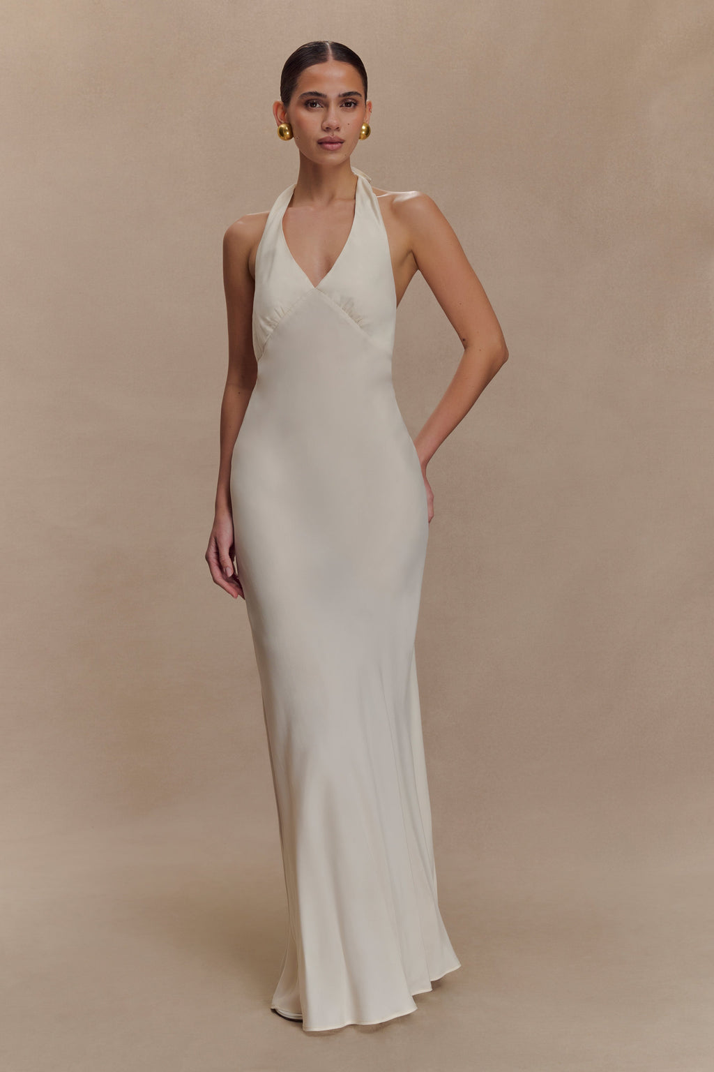 Louisiana Halter Maxi Dress - Ivory