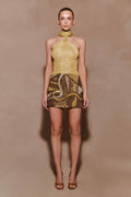 Nikki Lurex Top With Hardware - Gold