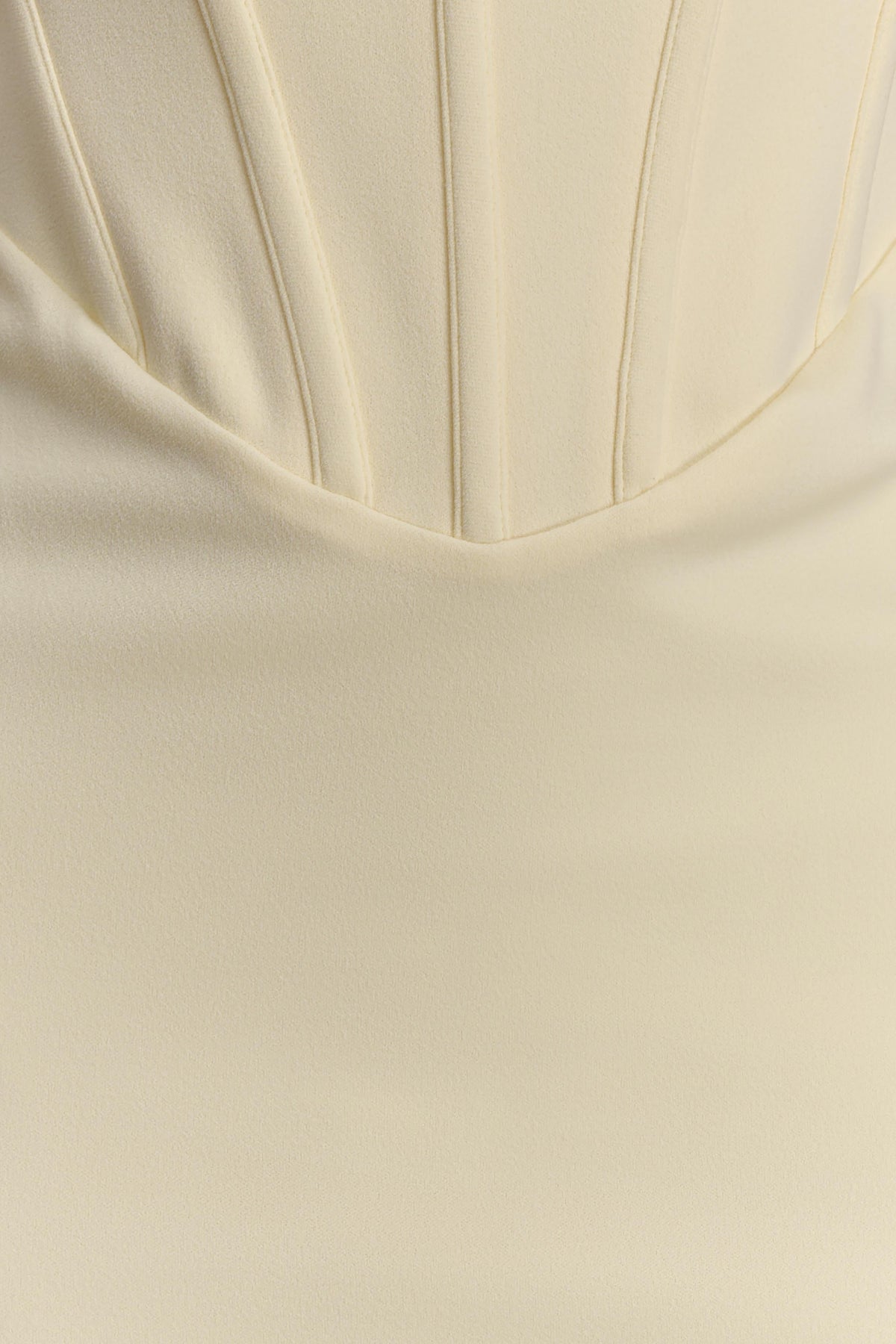 Luella Crepe Corset Maxi Dress - Lemon