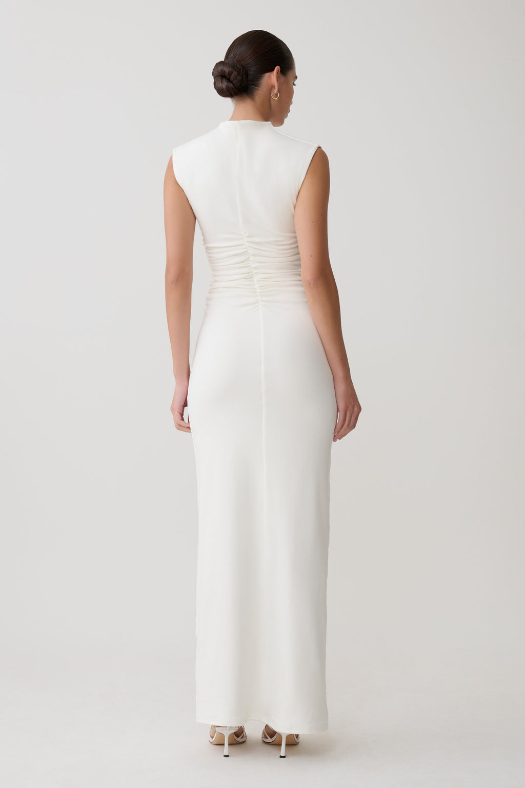 Elliot High Neck Sleeveless Maxi Dress - White
