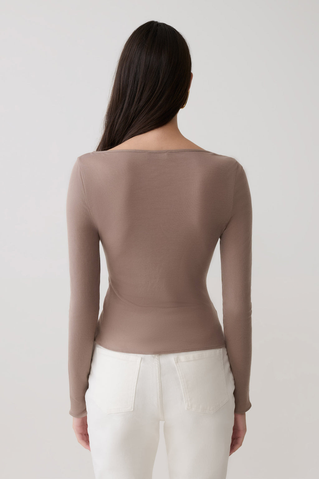 Coraline Long Sleeve Sheer Top - Neutral