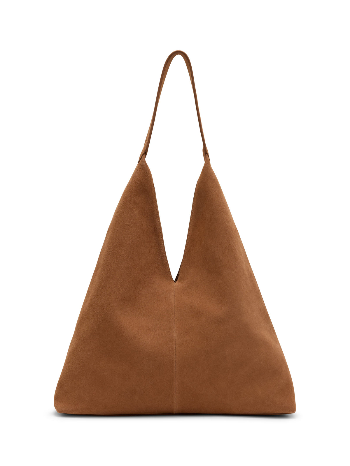 Tan Suede Slouch Bag