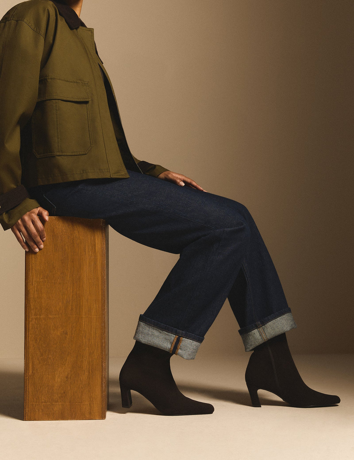Chocolate Brown Suede Ottilie Ankle Boots