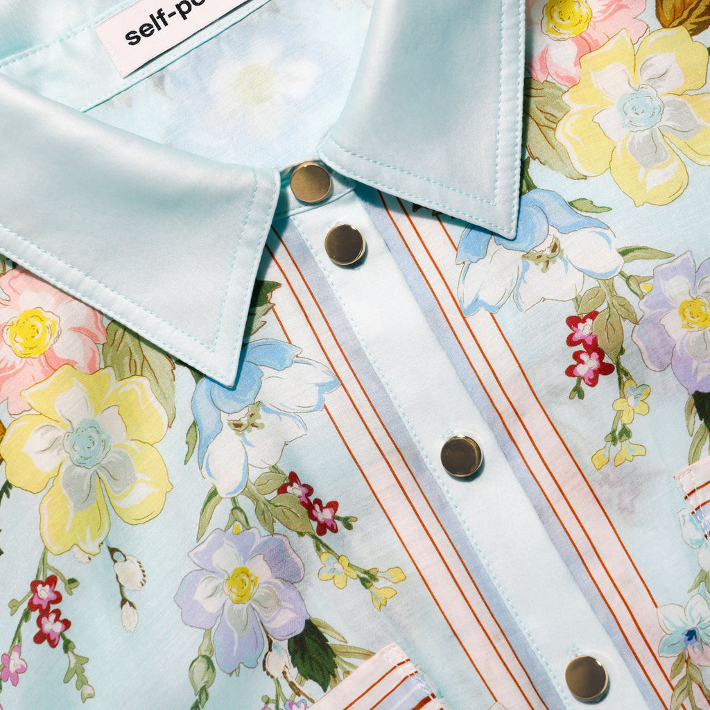 Mint Floral Organza Midi Dress
