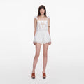 White Embroidered Playsuit