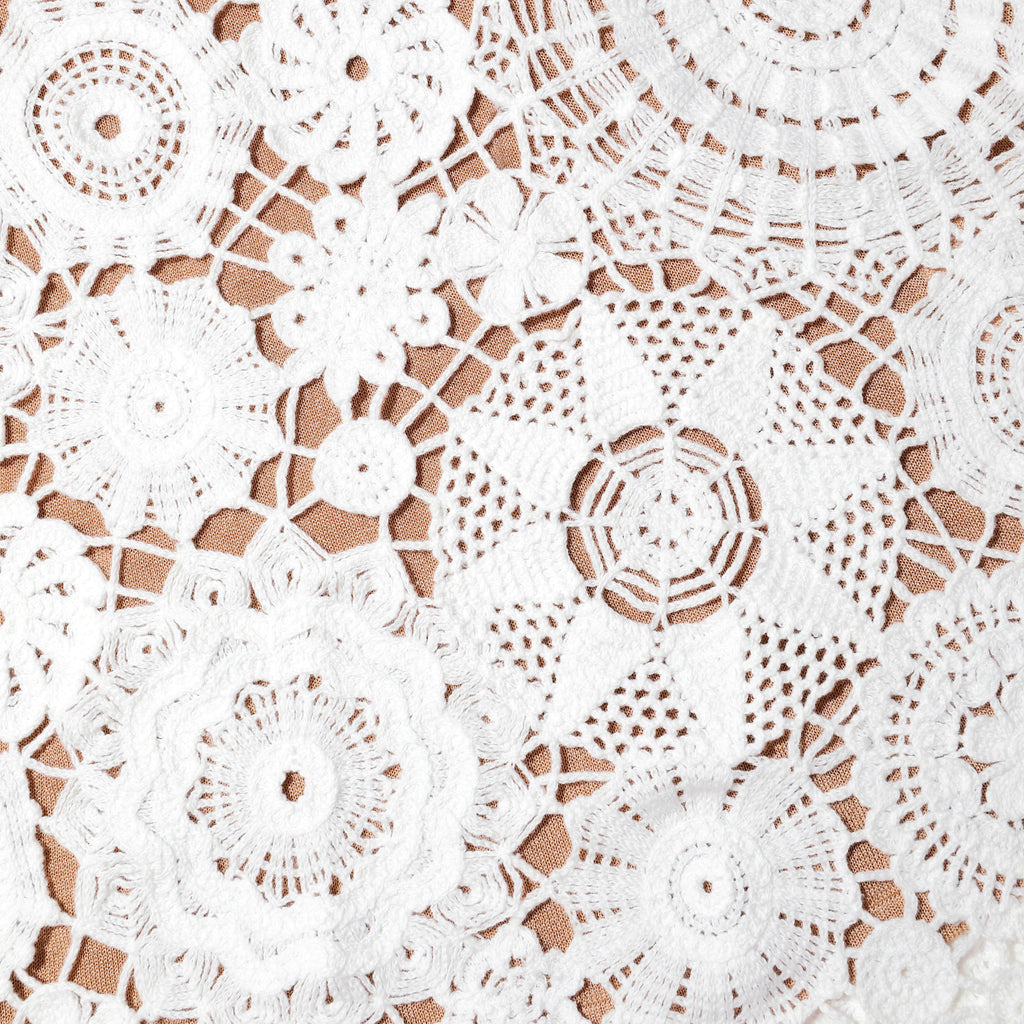 White Crochet Mini Dress