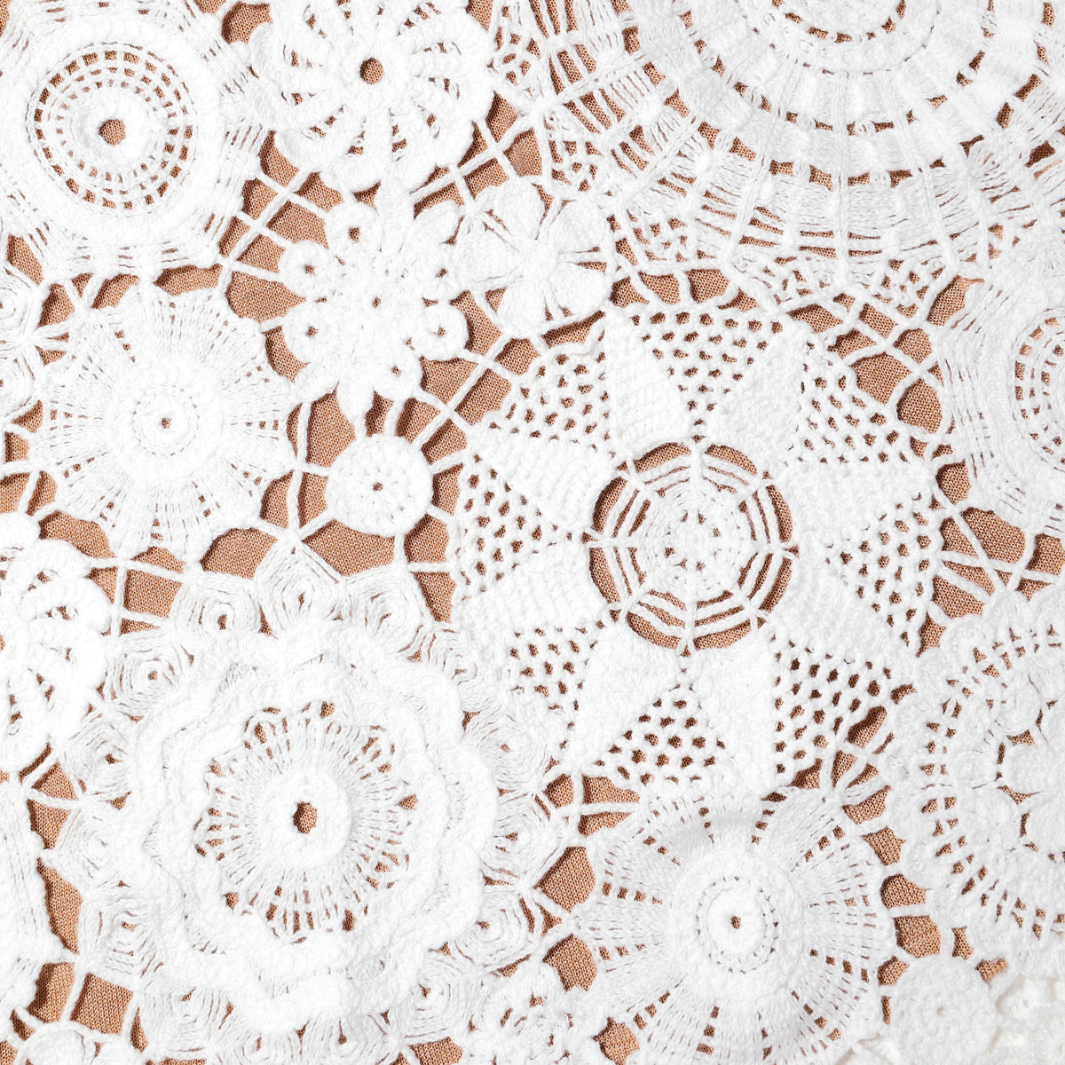 White Crochet Mini Dress