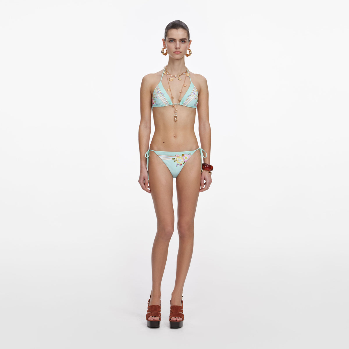 Mint Floral Bikini Bottoms