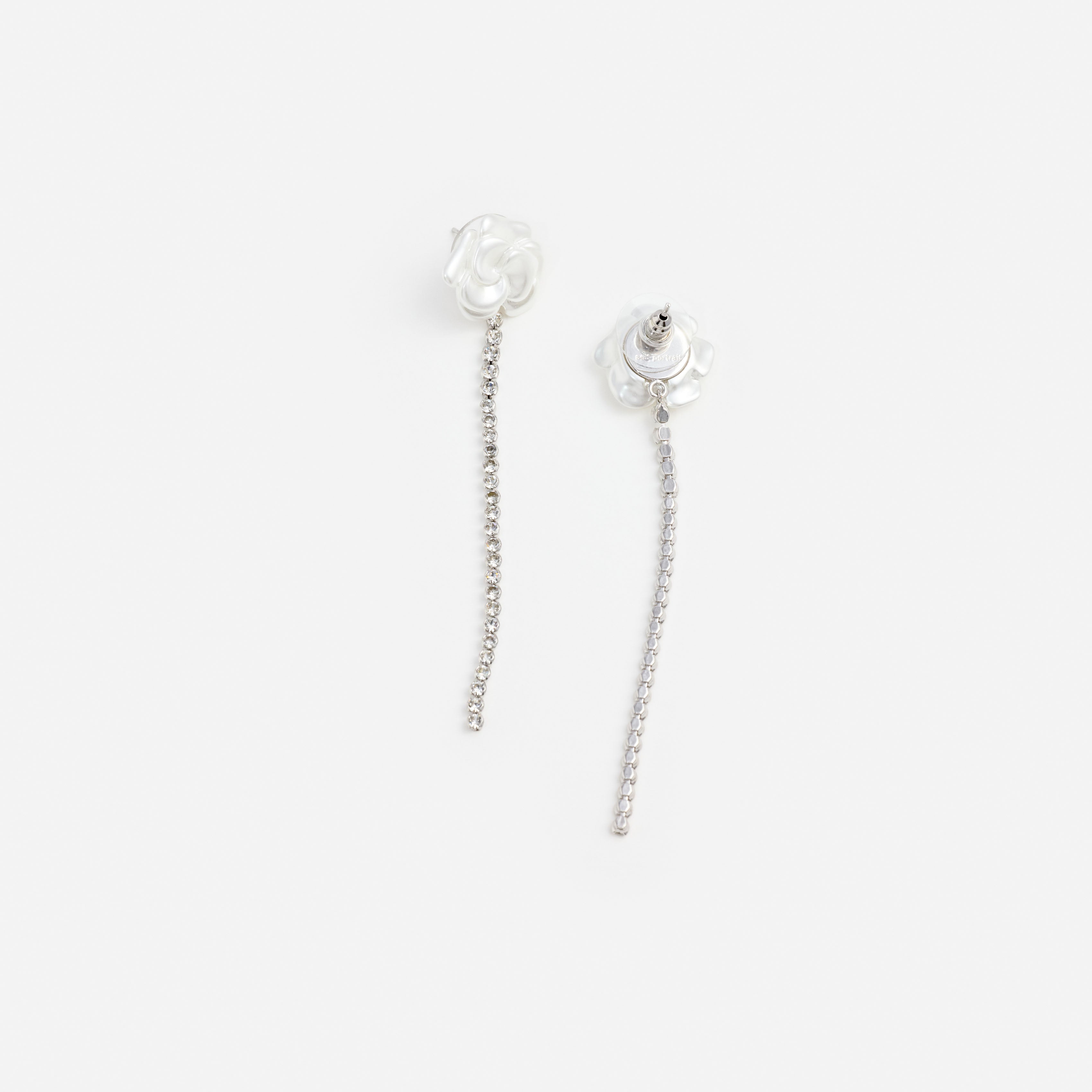 Pearl Flower Crystal Droplet Earring