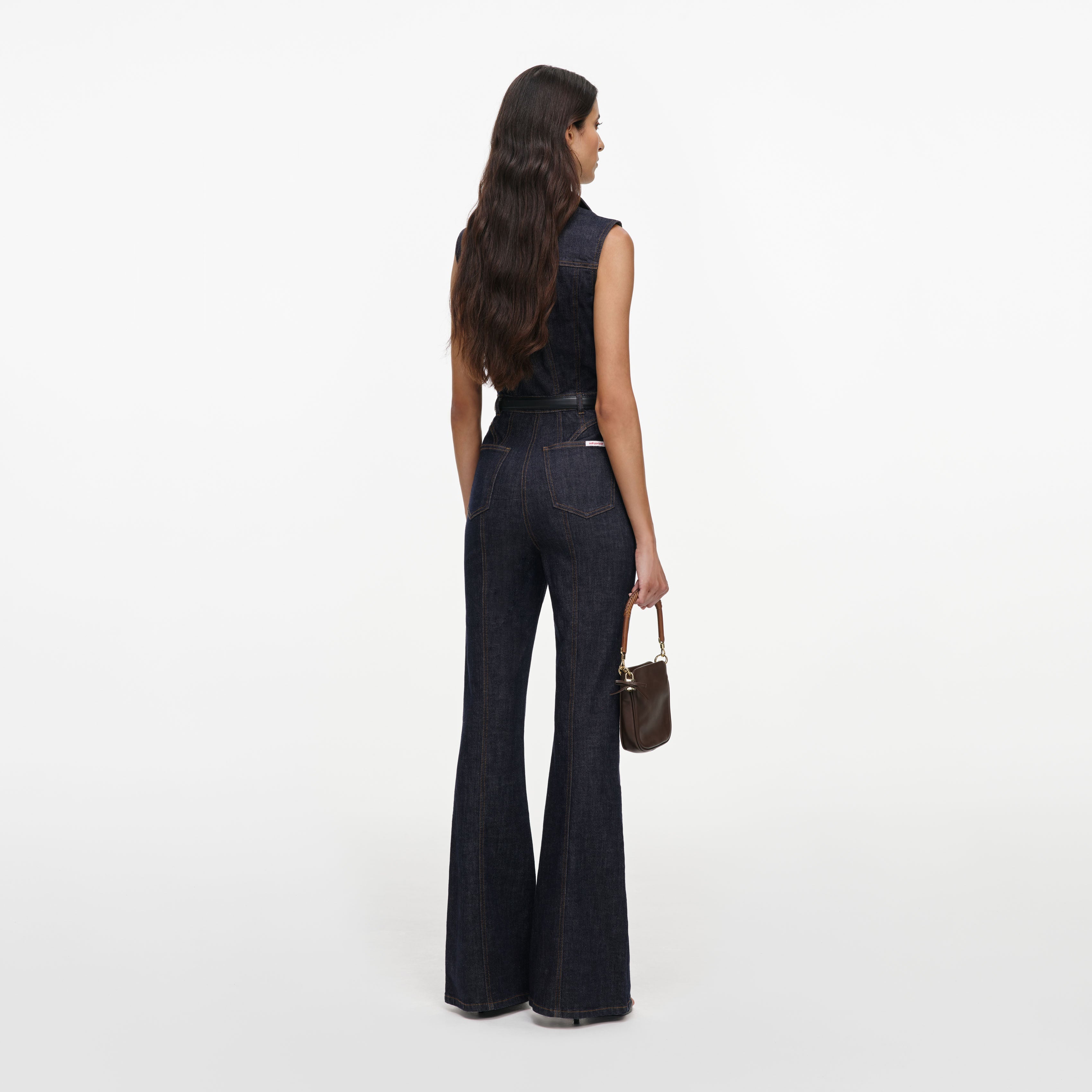 Indigo Belted Denim Jumpsuit