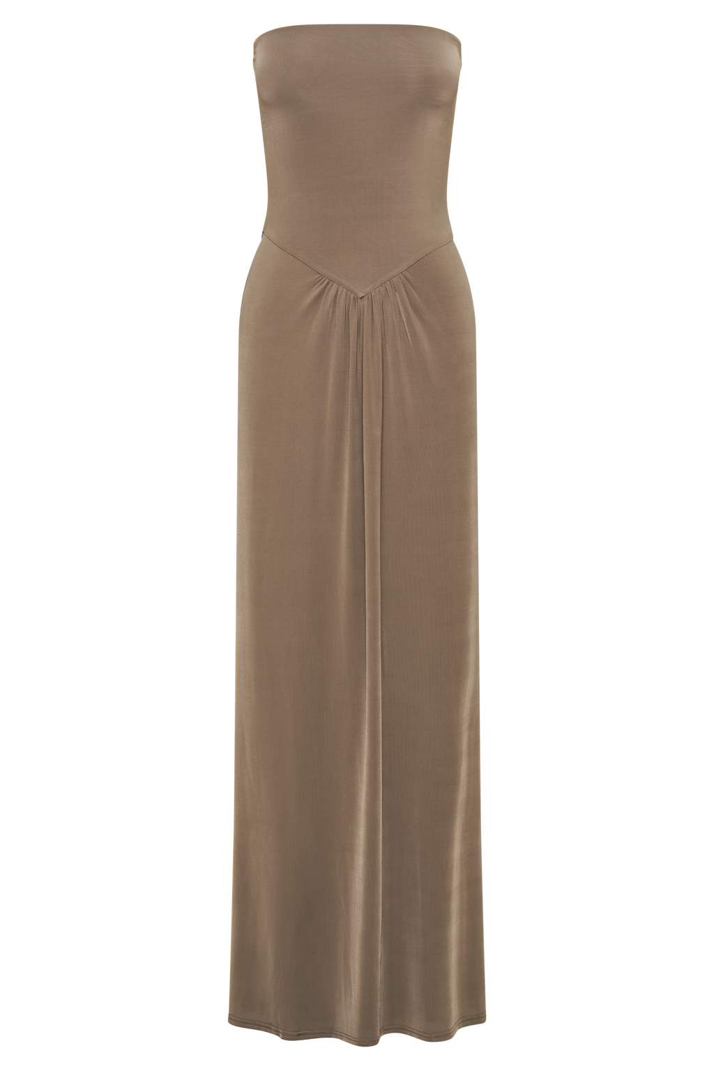 Ruby Strapless Slinky Maxi Dress - Coco