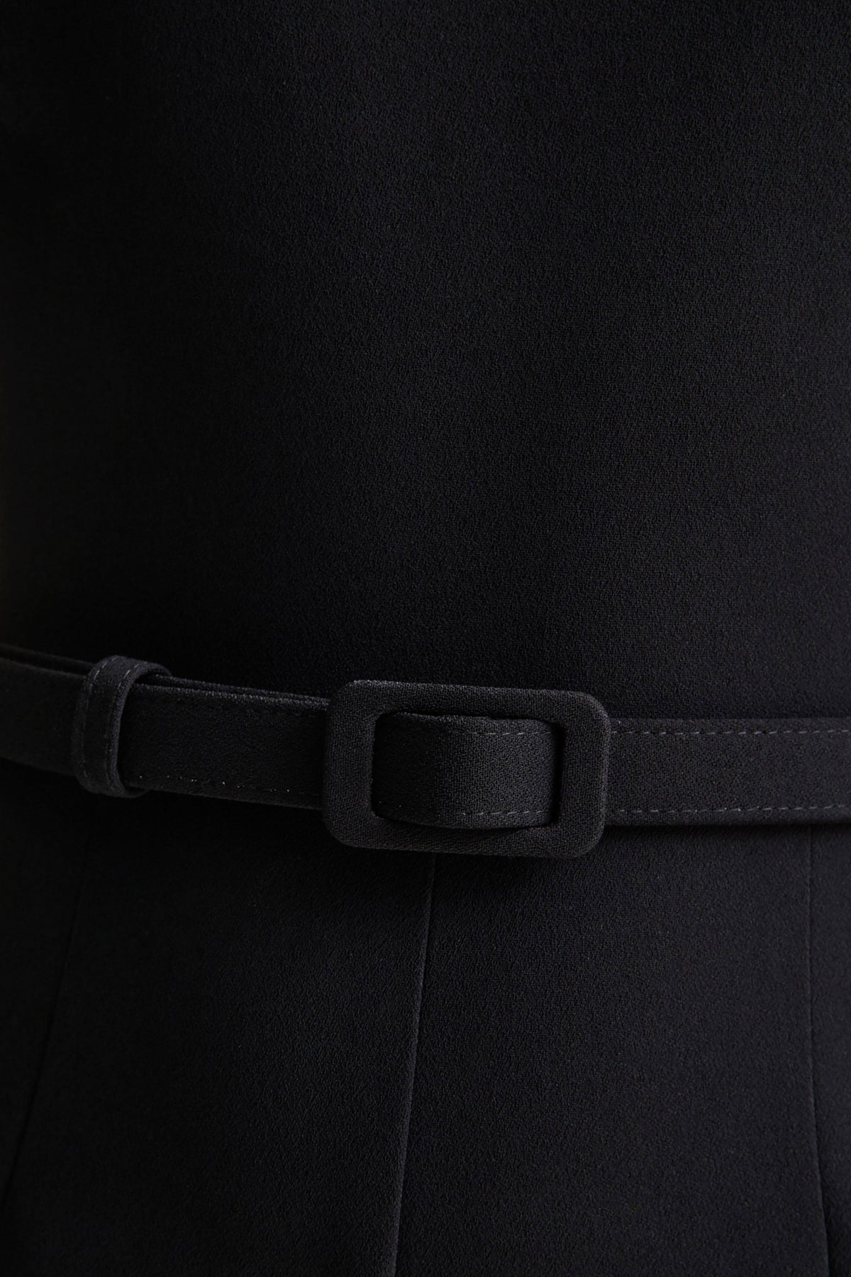 Orlina | Black High-Neck Jumpsuit With Lace Detailing