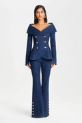 KENDRA DARK DENIM TROUSERS