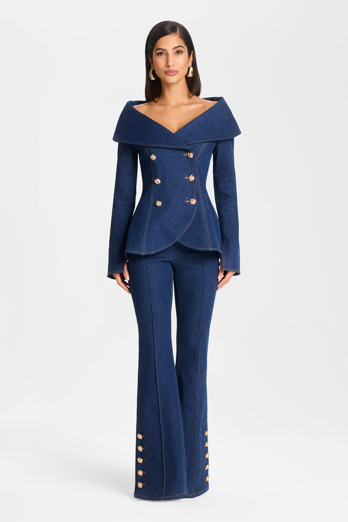 KENDRA DARK DENIM TROUSERS