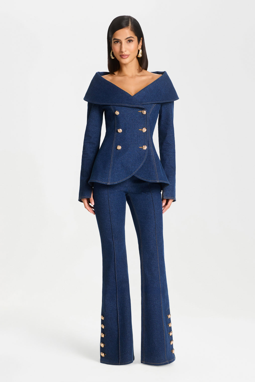 KENDRA DARK DENIM TROUSERS