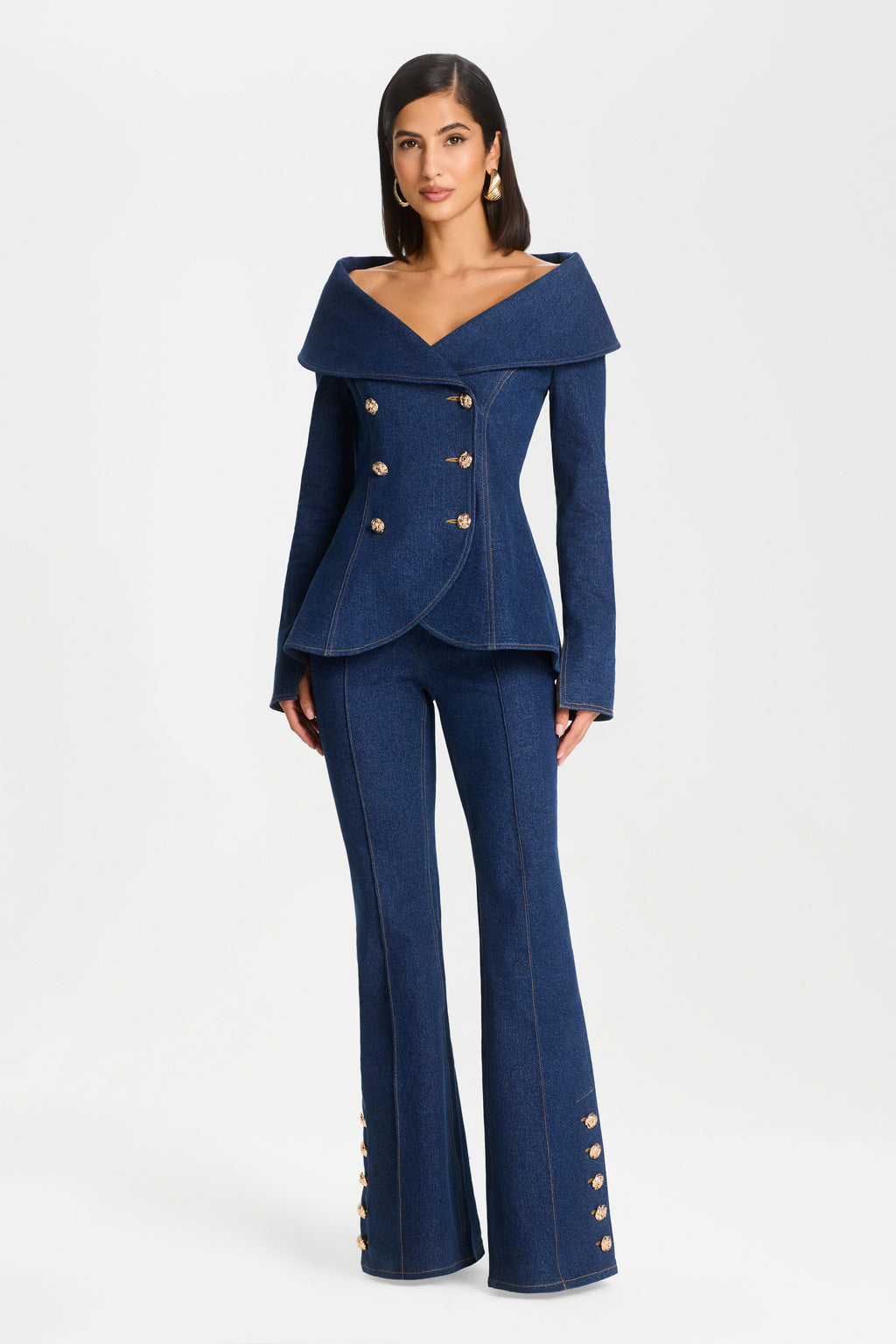 KENDRA DARK DENIM TROUSERS