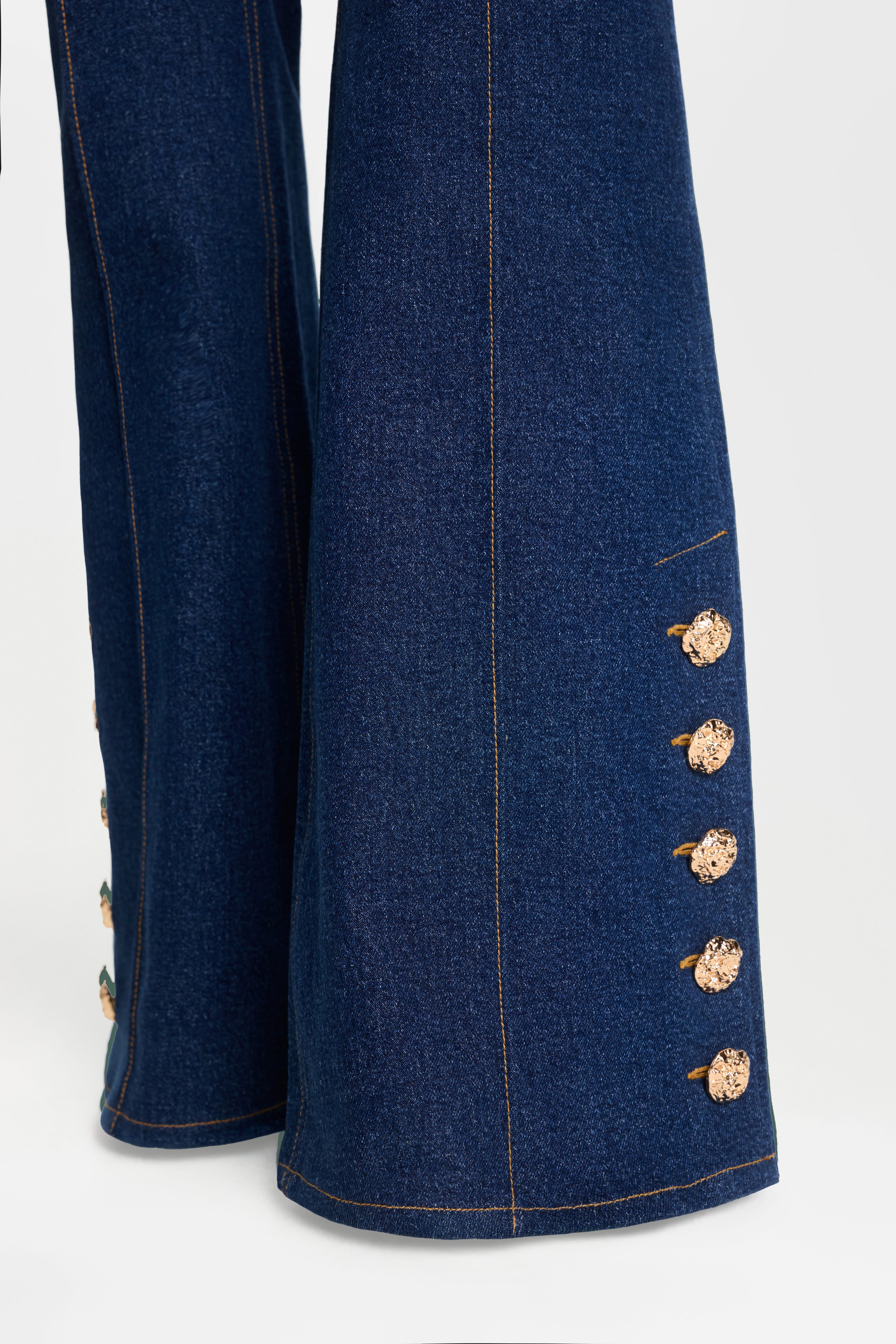KENDRA DARK DENIM TROUSERS