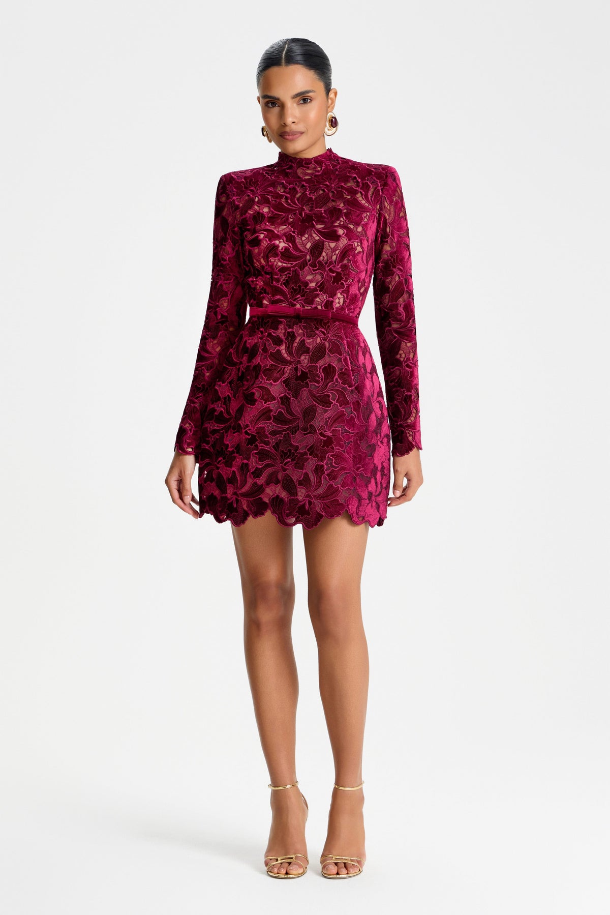Lydia Burgundy Dress