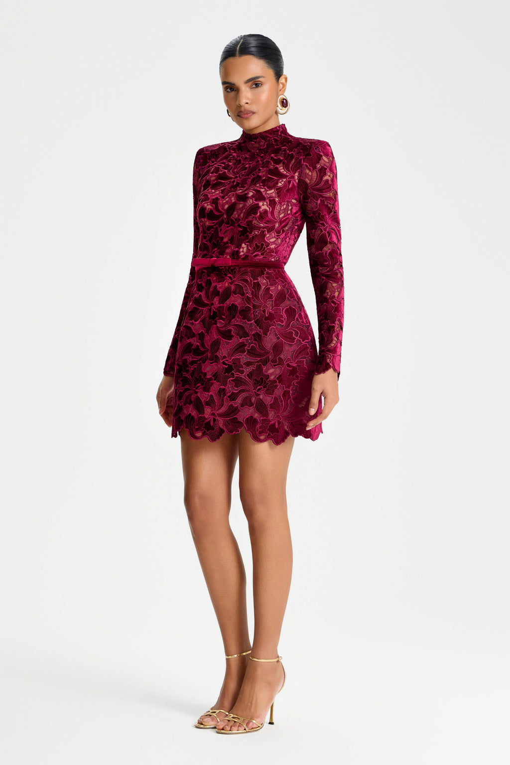 Lydia Burgundy Dress