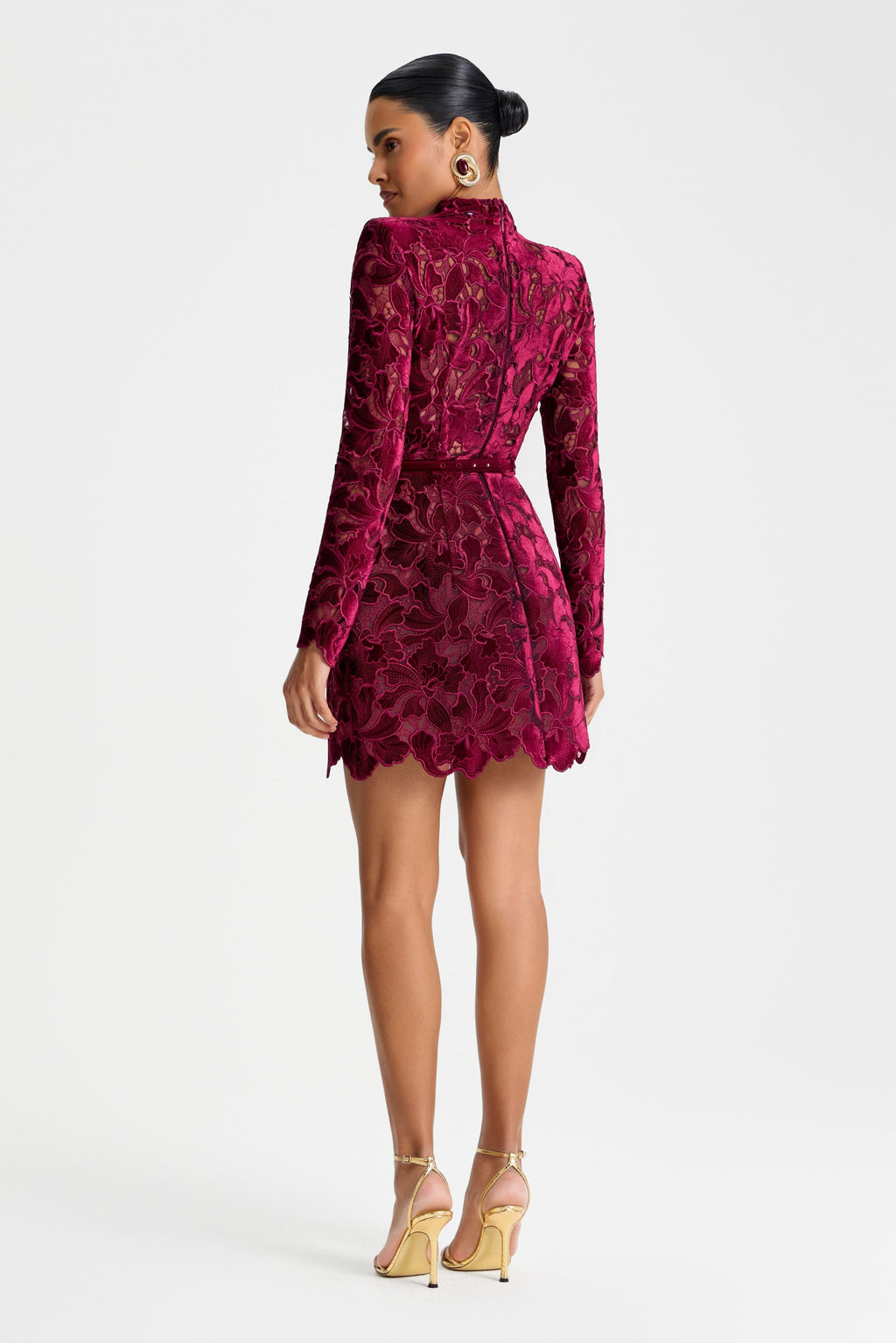 Lydia Burgundy Dress