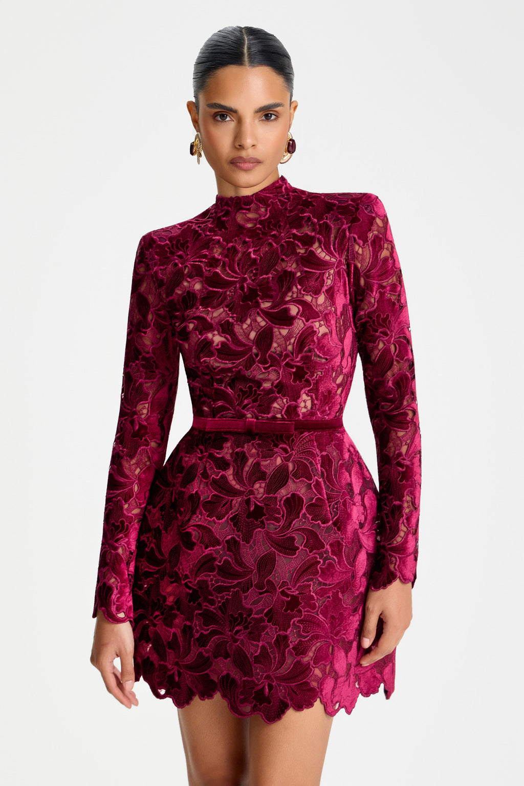Lydia Burgundy Dress
