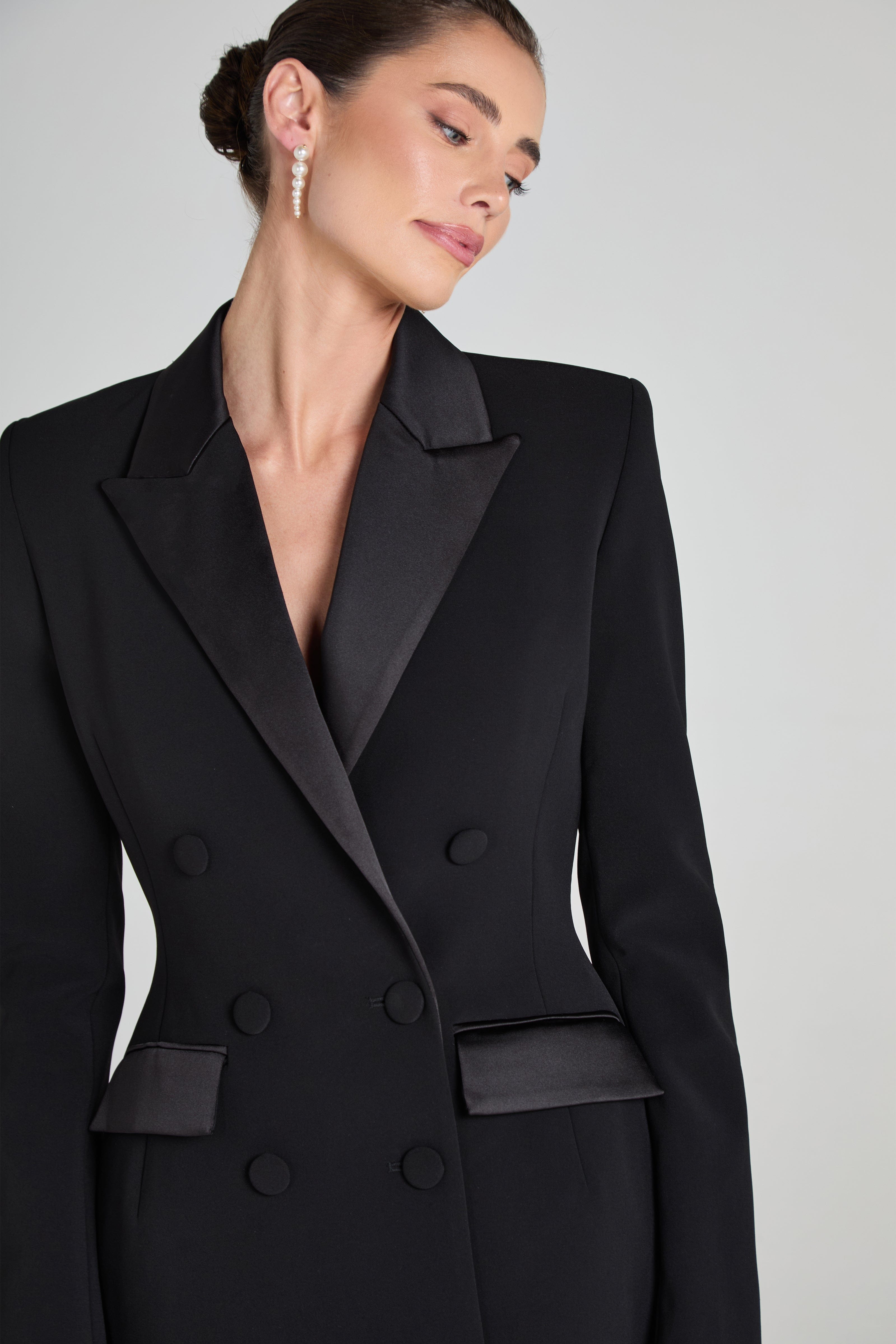 Monica Black Blazer Dress