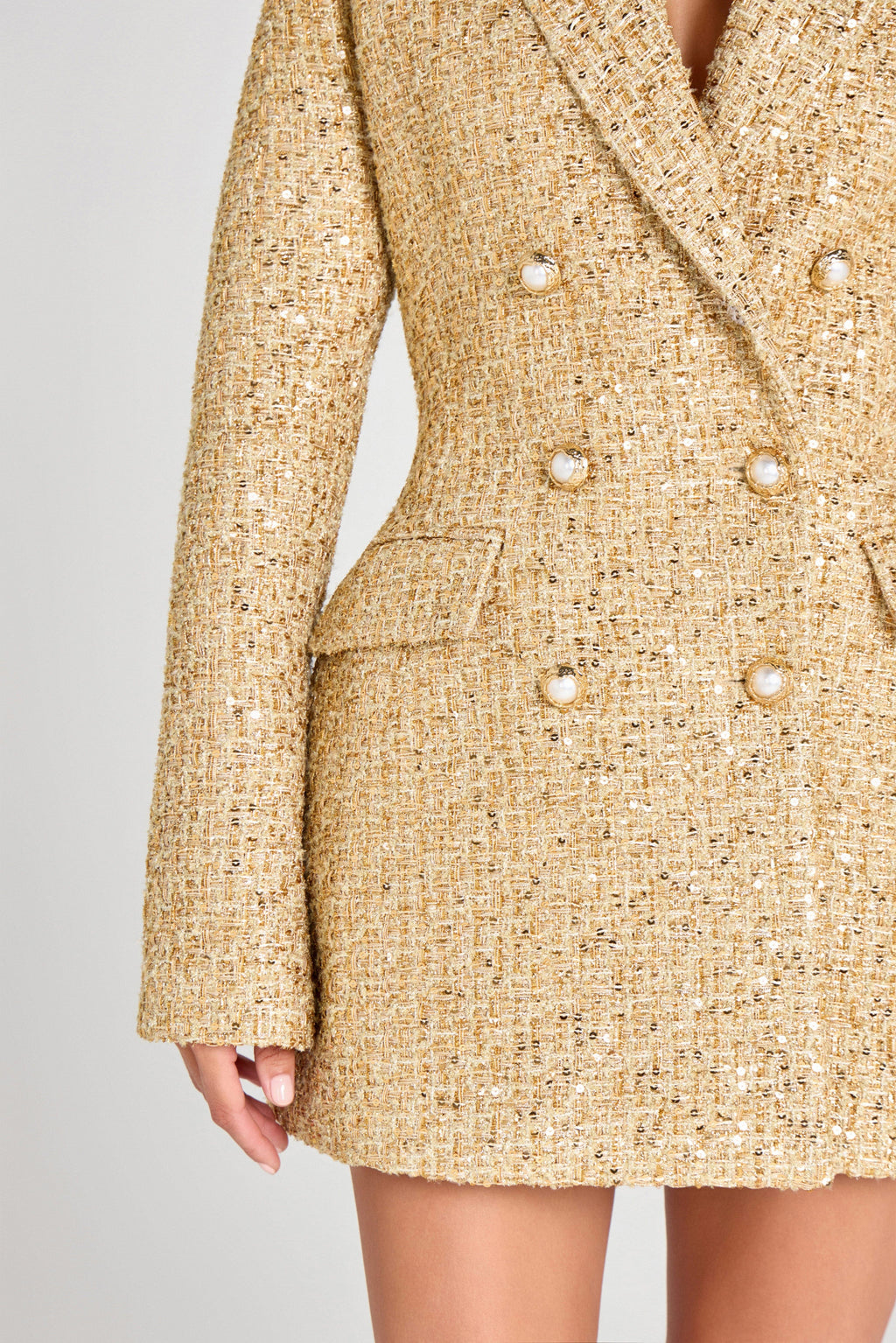Monica Gold Blazer Dress