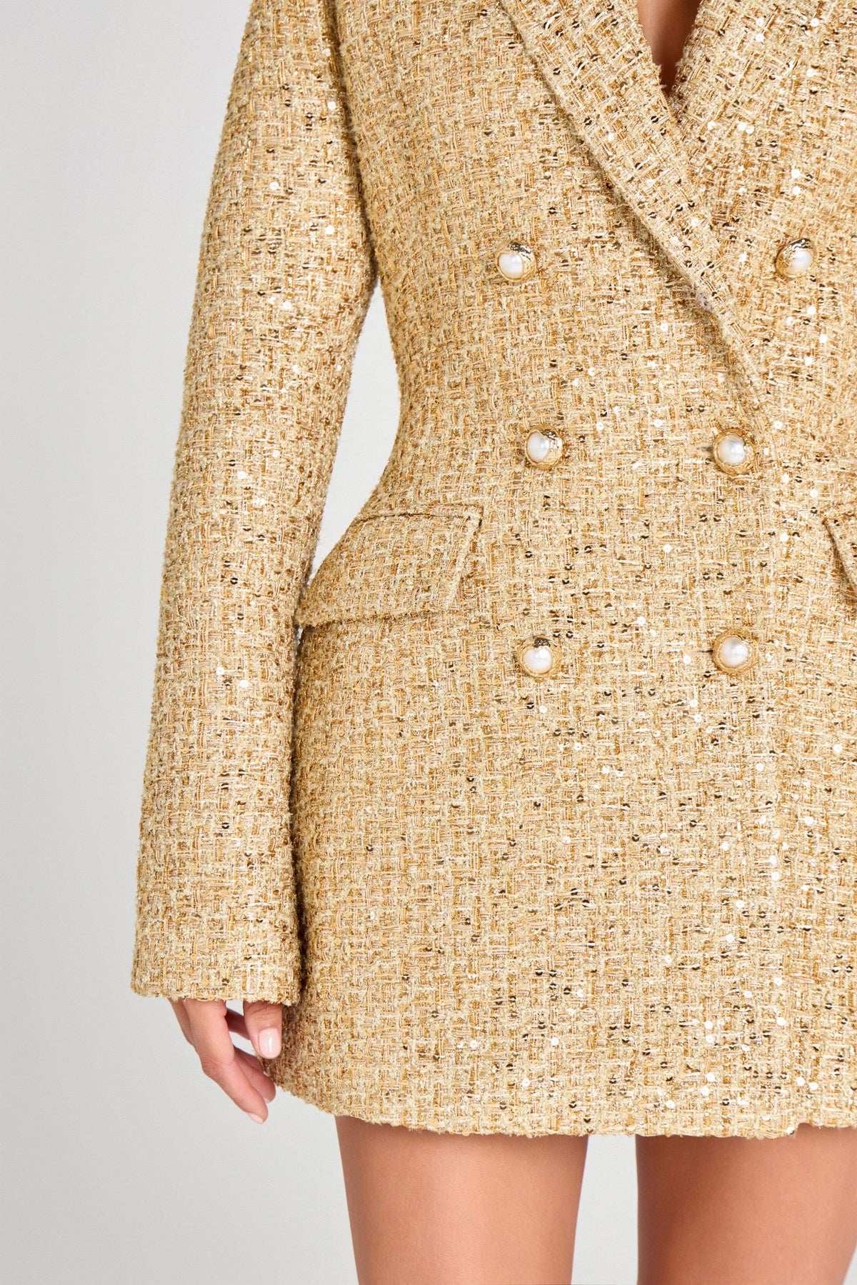 Monica Gold Blazer Dress