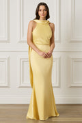 LIORA Scarf Detail Maxi Dress In Yellow