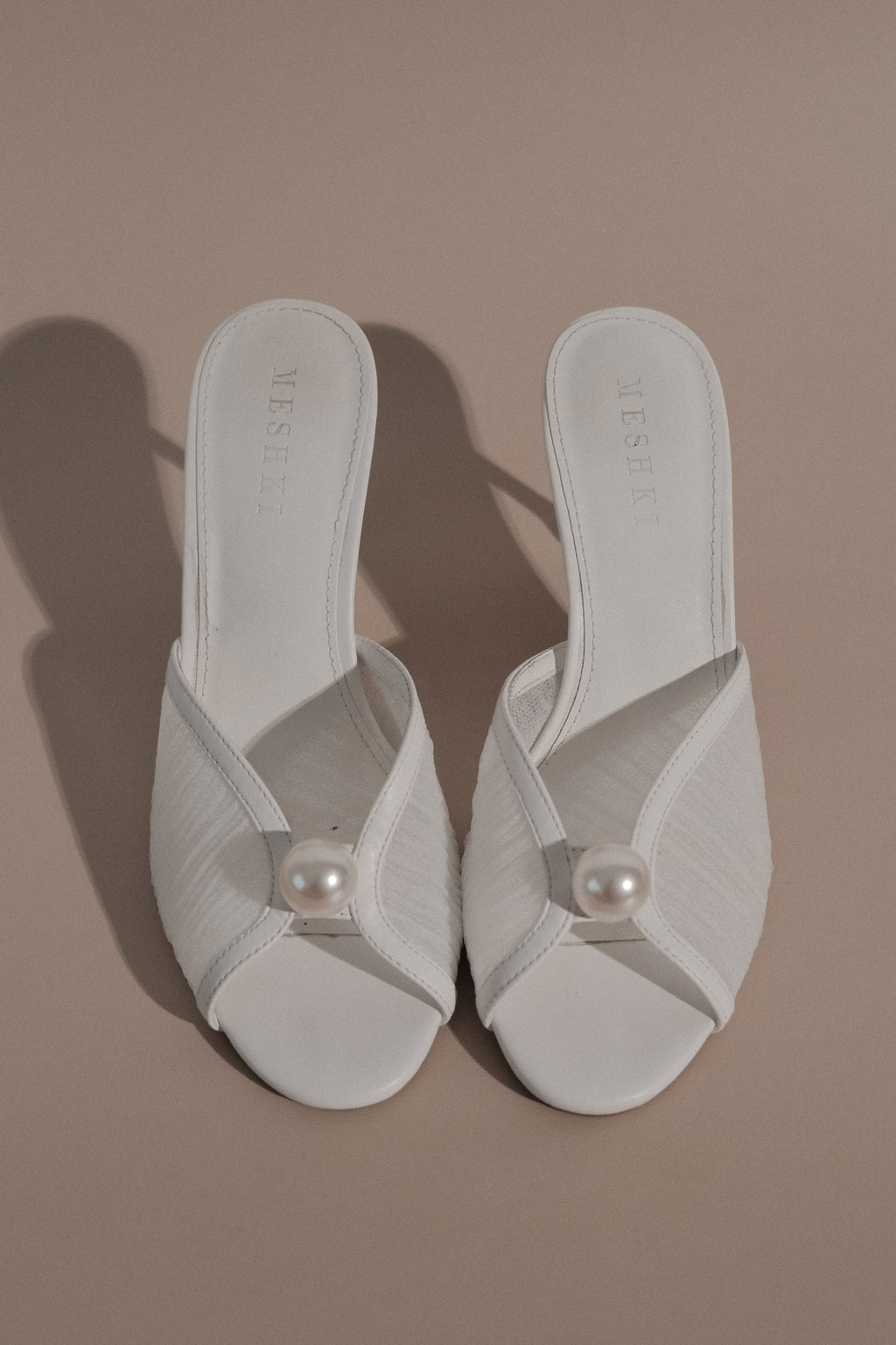 Reena Pearl Mesh Mule - Ivory
