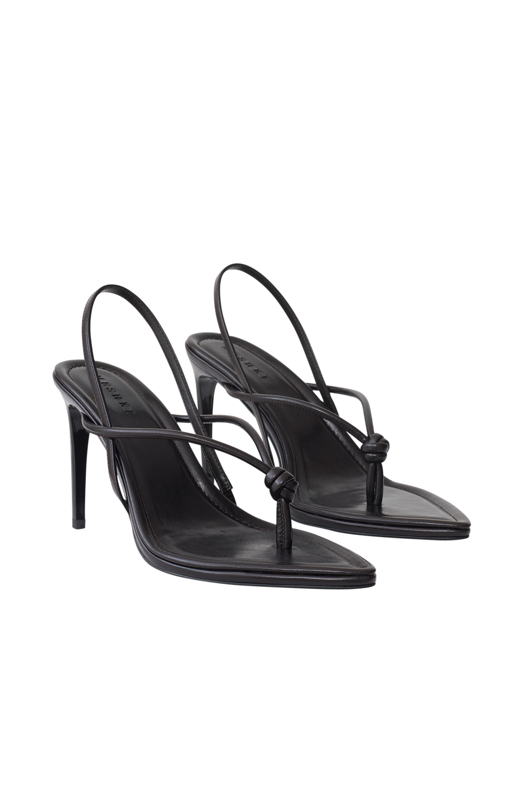 Nikkie Knot Sling Back Heel - Chocolate