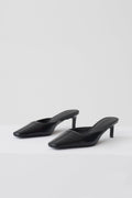 Stevie Pointed Square Toe Mule - Black