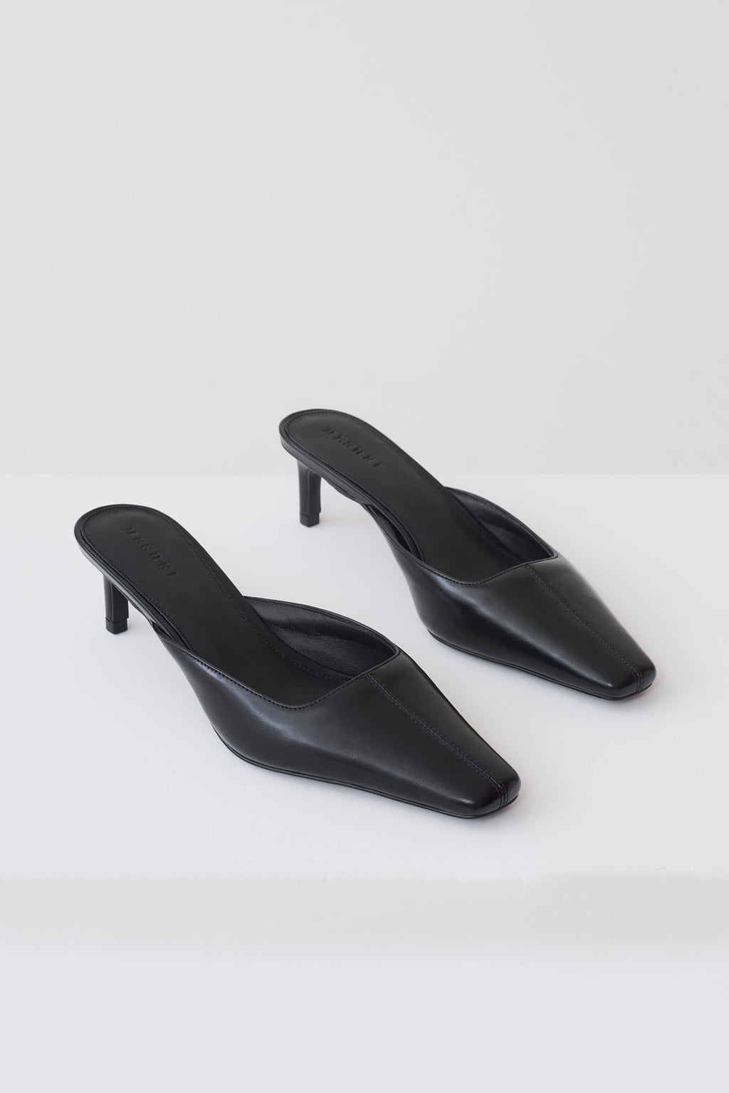 Stevie Pointed Square Toe Mule - Black