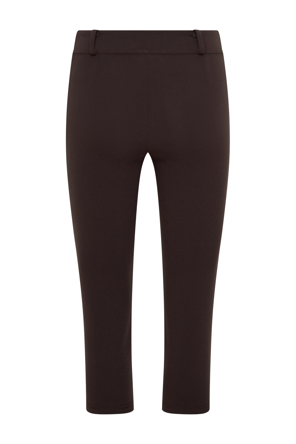 Blanca Stretch Crepe Capri Pants - Chocolate