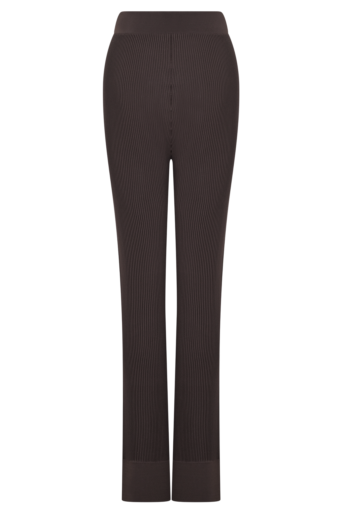 Elodie Ribbed Knit Pants - Chocolate