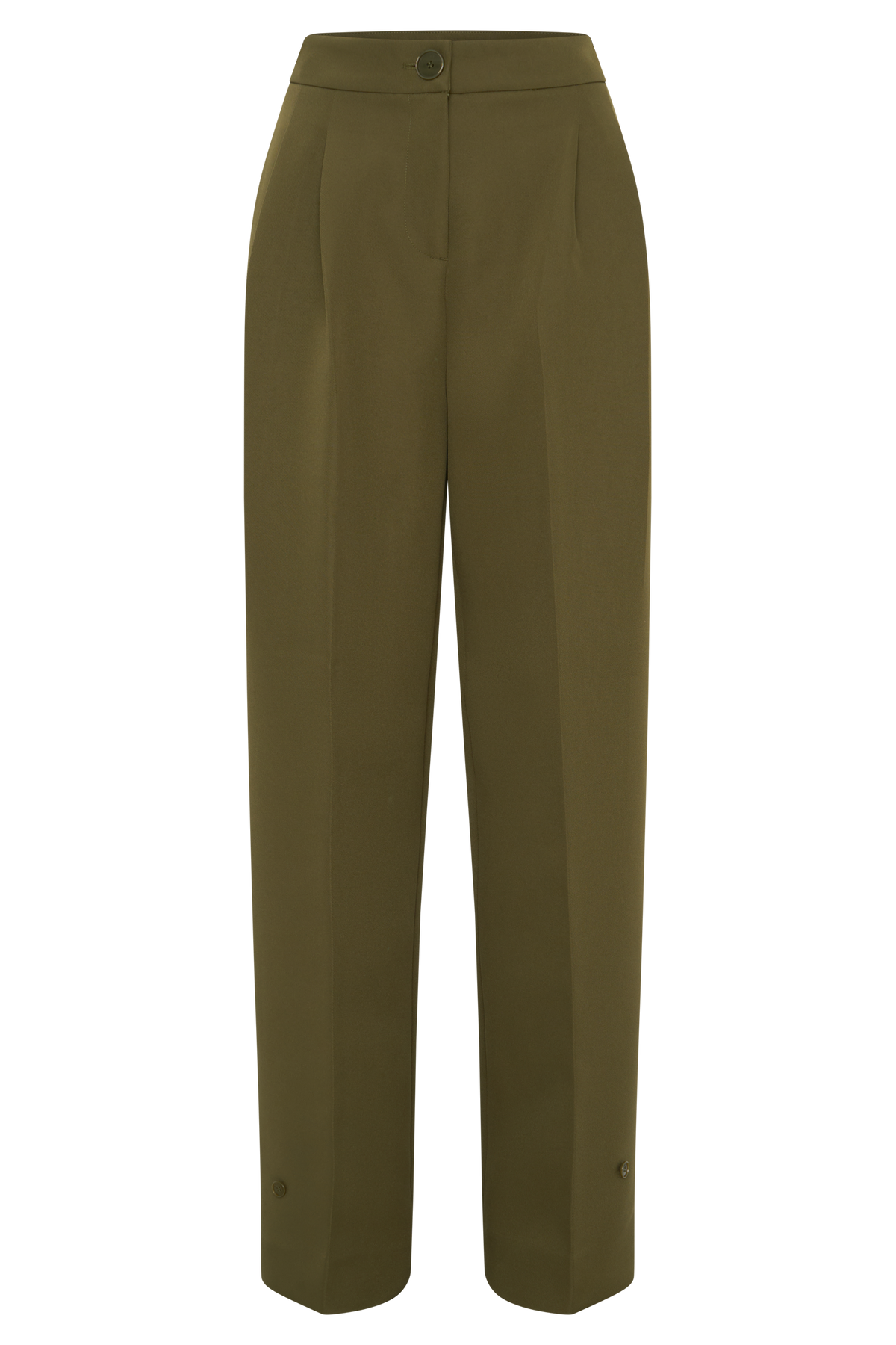 Hazel Pleated Suiting Pants - Olive