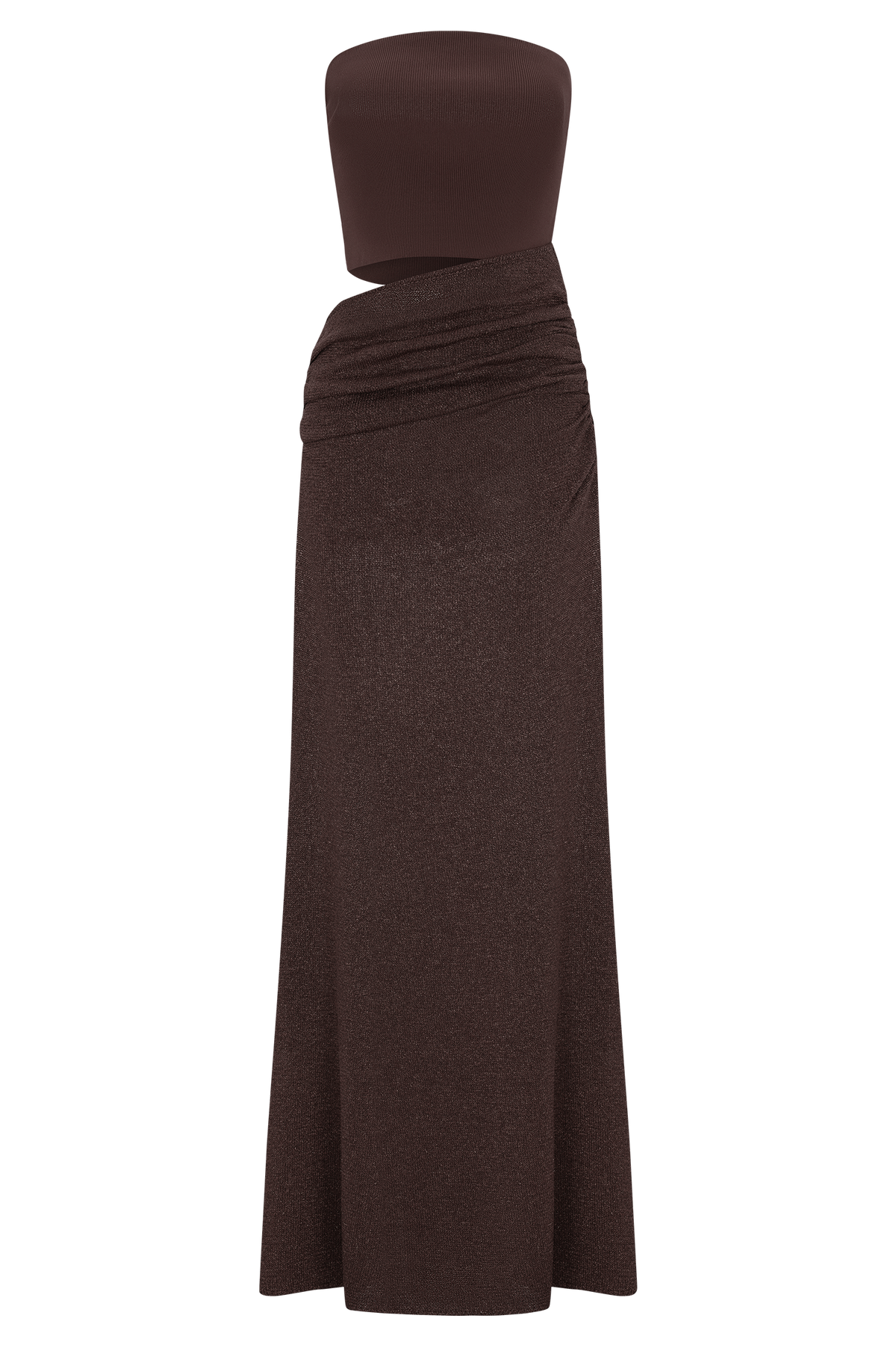 Jasiel Strapless Knit Maxi Dress - Chocolate