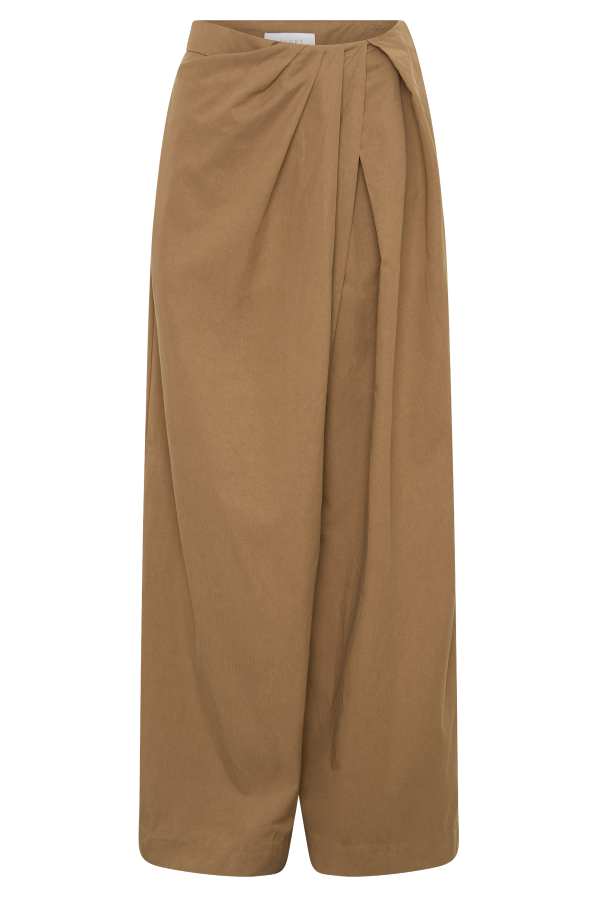 Owen Draped Wide Leg Pants - Mocha